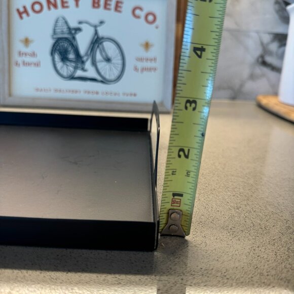 Matte Black Metal Tray – Carbon Steel – Modern Minimalist Serving & Styling Tray - Picture 6 of 8